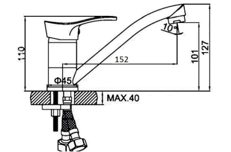 Смеситель D-Lin D151305 на раковину хром