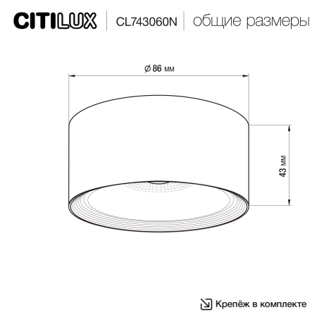 Светильник накладной Citilux Rover (Ровер) CL743060N