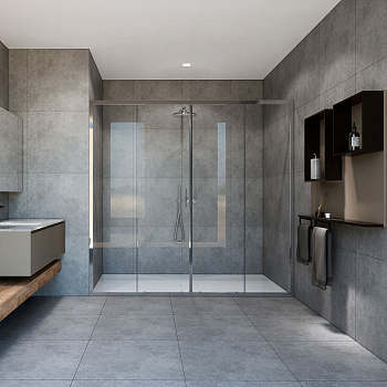 Душевая дверь Vincea Garda VDS-1G2180CL 180х190 стекло прозрачное профиль хром глянцевый