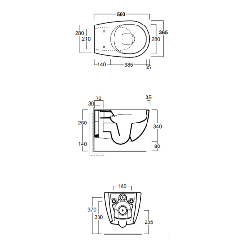 Чаша унитаза подвесная Simas Vignoni VI18 cemento matt цвет серый матовый без сиденья безободковая каскадный смыв - фото 2