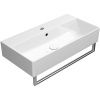 Раковина из сантехнического фаянса GSI Kube X 9455111_УЦ 70х40 подвесная цвет белый 1 отверстие под смеситель
