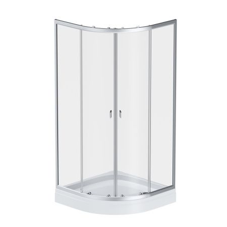 Душевой уголок Am.Pm X-Joy W88E-205-090MT64 90х90 стекло прозрачное профиль хром с поддоном