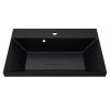 Раковина из искусственного камня Uperwood Classic New RClassicNew70bg 70х50 полувстраиваемая цвет черный
