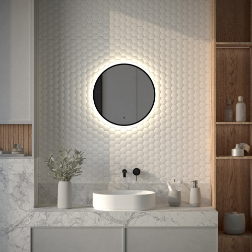 Зеркало с подсветкой Defesto AURA DF 2982R 50х50 - фото 3