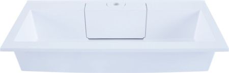 Раковина из искусственного камня Aquanet Фортуна 00187094 80х50 накладная цвет белый 1 отверстие под смеситель