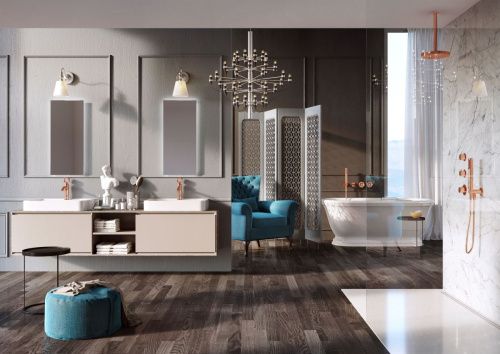 Смеситель Webert Opera OA830102980 на раковину розовое золото - фото 5