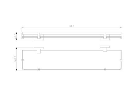 Полка для ванной комнаты Wonzon & Woghand Flat WW-9727