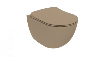 Чаша унитаза подвесная Creavit Free FE322-11CM00E-0000 цвет коричневый без сиденья смыв торнадо