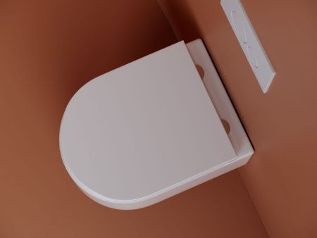 Унитаз подвесной Ceramica Nova ULMA CN4006 белый с сиденьем микролифт безободковый душевой смыв