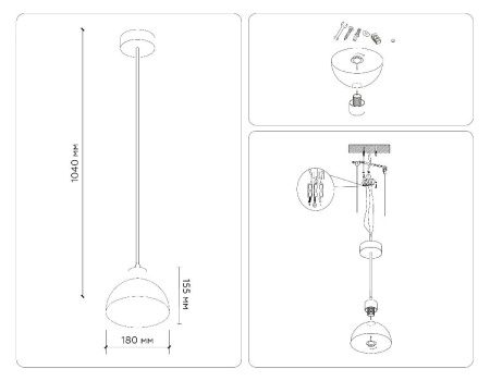 Светильник подвесной Ambrella Light Traditional (Традитионал) TR83133