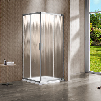 Душевой уголок Vincea Garda VSS-1G1111CH 110х110 стекло текстурное профиль хром глянцевый без поддона