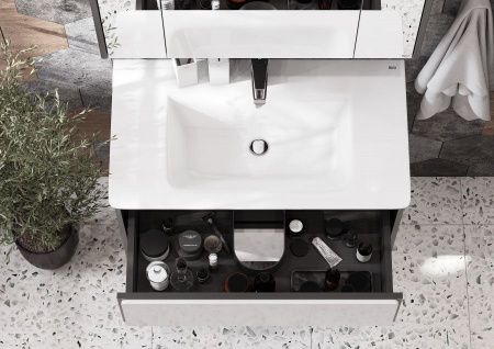 Раковина из сантехнического фарфора Roca The Gap Unik 7327470000 80х40 накладная цвет белый