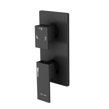 Смеситель для ванны и душа Wasserkraft Abens 2000 2071 встраиваемый в стену черный