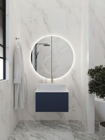 Тумба со столешницей La Fenice TERRA NFNC-01-TER-BG-60-3-GG 60х50 подвесная цвет синий