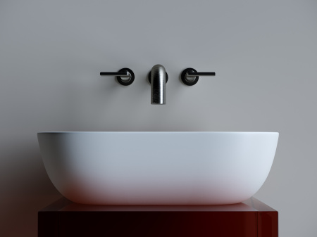 Раковина из сантехнического фарфора Ceramica Nova ELEMENT CN6009MW 46х33 накладная цвет белый матовый без отверстий под смеситель