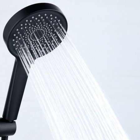 Душевая стойка Bond Circle B01-8888 настенная цвет черный