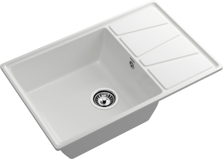 Кухонная мойка Granfest Vertex V-780L иней 78х50 цвет белый поверхность матовая