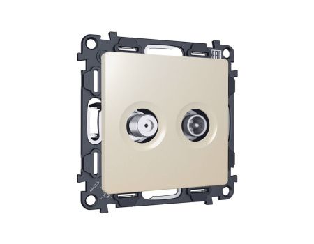 Комплект механизма розетки TV оконечной + SAT 5-862MHz 3.5dB/950-2150MHz 3.5dB Ambrella Volt MA MA333310