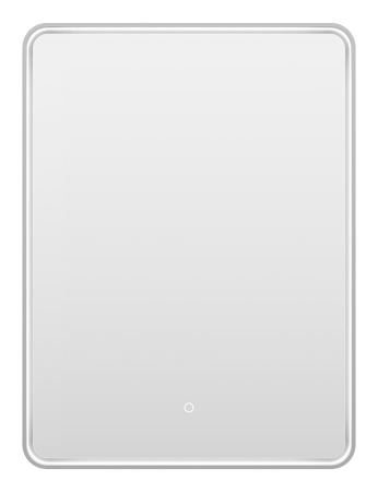 Зеркало с подсветкой Brevita Mercury MER-Rett6-060/80-platinum 60х80 подвесное