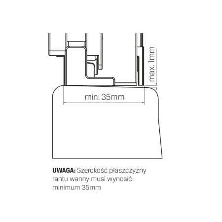 Душевая шторка на ванну New Trendy SMART Light gold EXK-4313 150х150 стекло прозрачное профиль золото глянцевое ориентация универсальная