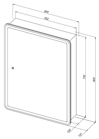 Зеркало-шкаф Aquanet Оптима 00311860 60х15х80 подвесной цвет белый