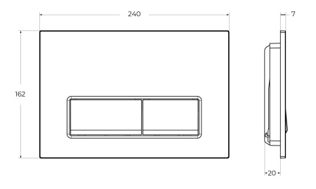 Клавиша смыва механическая BelBagno  BB-15R-GM цвет оружейная сталь