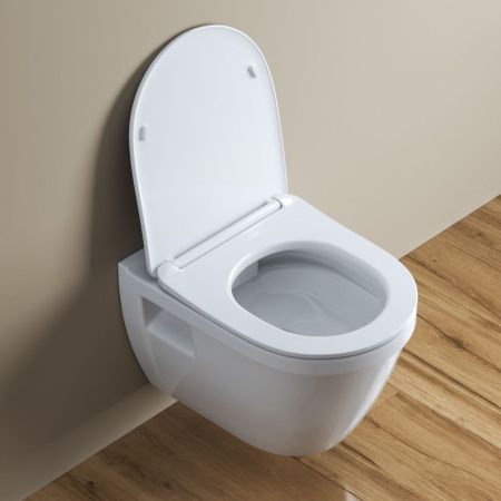 Унитаз подвесной BelBagno LOTO BB070CHR/SC белый с сиденьем микролифт безободковый каскадный смыв