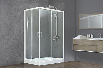 Душевой уголок Royal Bath HP RB8120HP-T-R 120х80 стекло прозрачное профиль белый с поддоном