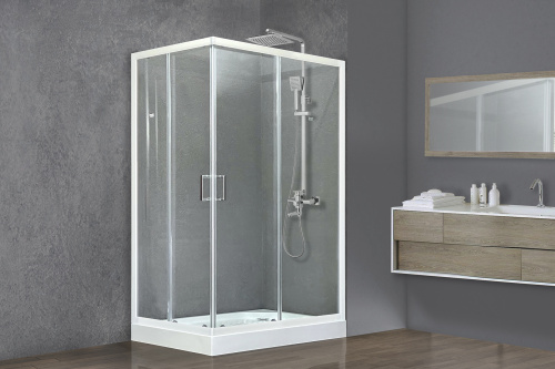 Душевой уголок Royal Bath HP RB8120HP-T-R 120х80 стекло прозрачное профиль белый