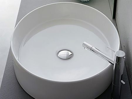 Раковина из сантехнического фаянса Scarabeo Thin-Line 8029 50х50 накладная цвет белый