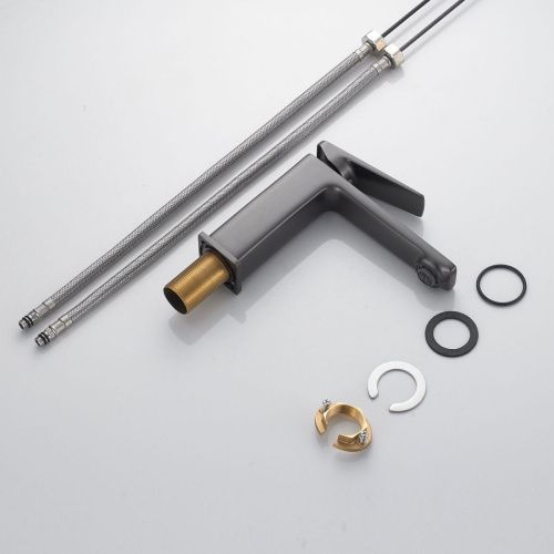 Смеситель Shevanik S8901T-1 на раковину оружейная сталь - фото 4