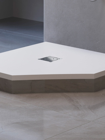 Душевой поддон из искусственного камня RGW Stone Tray (Стоун Трей) 16155100-01 100х100 белый без ножек