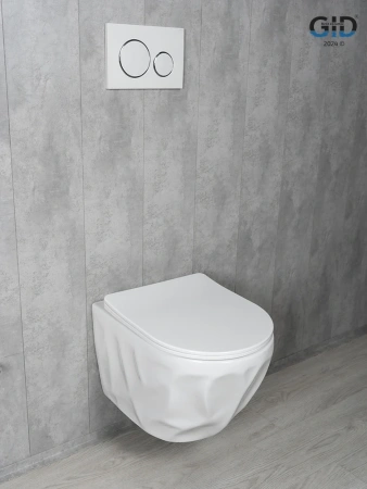 Унитаз подвесной Gid Tornado 62263Y белый с сиденьем микролифт безободковый смыв торнадо