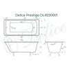 Ванна чугунная Delice Prestige DLR230601 180х75 пристенная прямоугольная без ножек
