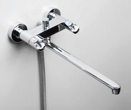 Смеситель для ванны Wasserkraft Lossa 1200 1202L настенный хром