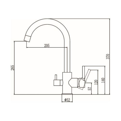 Смеситель для кухни Savol S-L1802 на мойку хром - фото 3