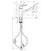 Смеситель для кухни Hansgrohe Focus 71814800 на мойку серый
