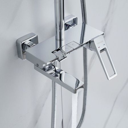 Душевая стойка Shevanik S6826 настенная цвет хром