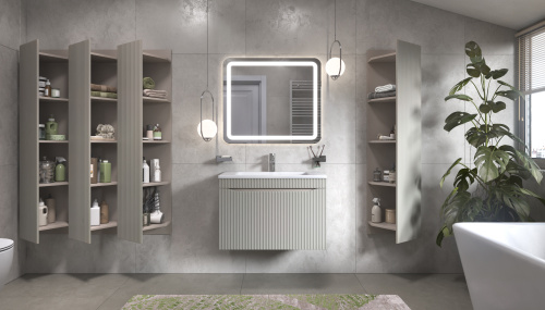 Тумба под раковину Velvex Alba 369 тирамису 76х45х51 подвесная цвет тирамису - фото 5