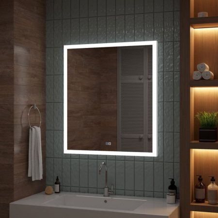 Зеркало в ванную Континент Sevilla ЗЛП642 80х90 цвет белый