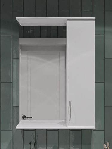 Зеркало-шкаф Orange Лайт LA-50ZSW 50х16х71 подвесной цвет белый - фото 2