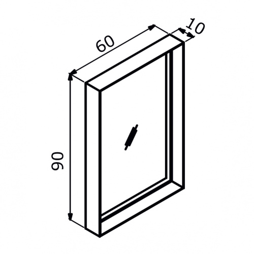 Зеркало в ванную Orka Craft 3000325 60х90 цвет антрацит матовый - фото 4