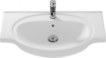 Раковина из сантехнического фарфора Onika Erica UM-ERI70/1 70х48 накладная цвет белый 1 отверстие под смеситель