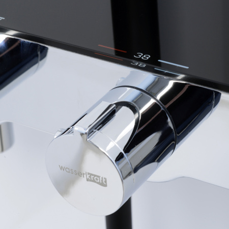 Душевая стойка WasserKRAFT A11401 настенная цвет черный с термостатом