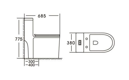 Унитаз-компакт напольный с бачком Stella Polar Куэнка SP-00001878 белый с сиденьем микролифт душевой смыв