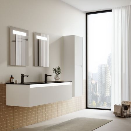 Шкаф-пенал Orka Lisbon 3001187 40х140 подвесной цвет белый