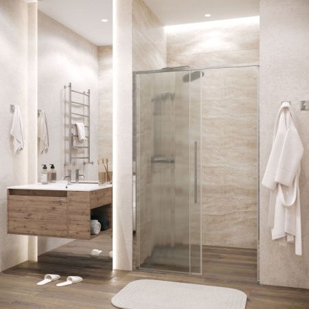 Душевая дверь Grossman Galaxy 100.K33.01.120.10.02 120х195 стекло текстурное профиль хром