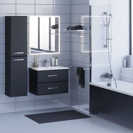 Тумба под раковину Uperwood Foster 291020516 70х50 подвесная цвет черный