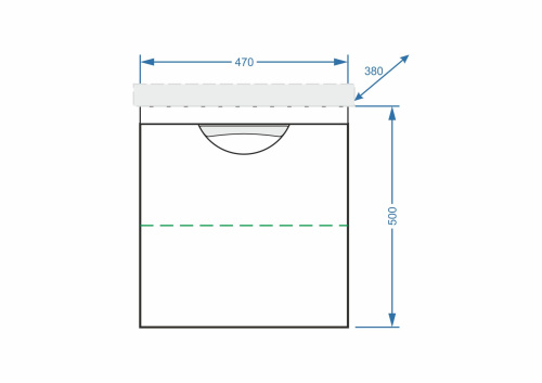 Тумба под раковину Stella Polar Норина SP-00000233 47х38х50 подвесная цвет белый - фото 2