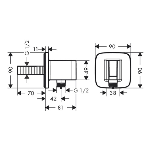 Шланговое подключение Hansgrohe Fixfit Q 26887000 - фото 2